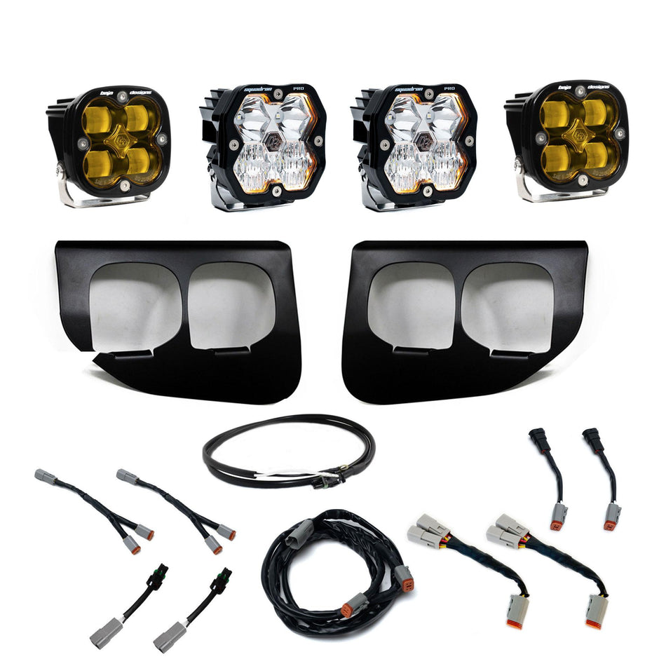 Squadron 2.0 Pro/Squadron SAE Dual Fog Pocket Light Kit - Ford 2020-22 F-250/350 Super Duty (Multi Pattern; Baja Amber; Upfitter)