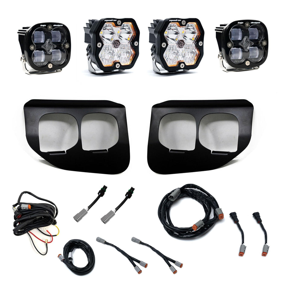 Squadron 2.0 Sport/Squadron SAE Dual Fog Pocket Light Kit - Ford 2020-22 F-250/350 Super Duty (Multi Pattern; Clear; Toggle)