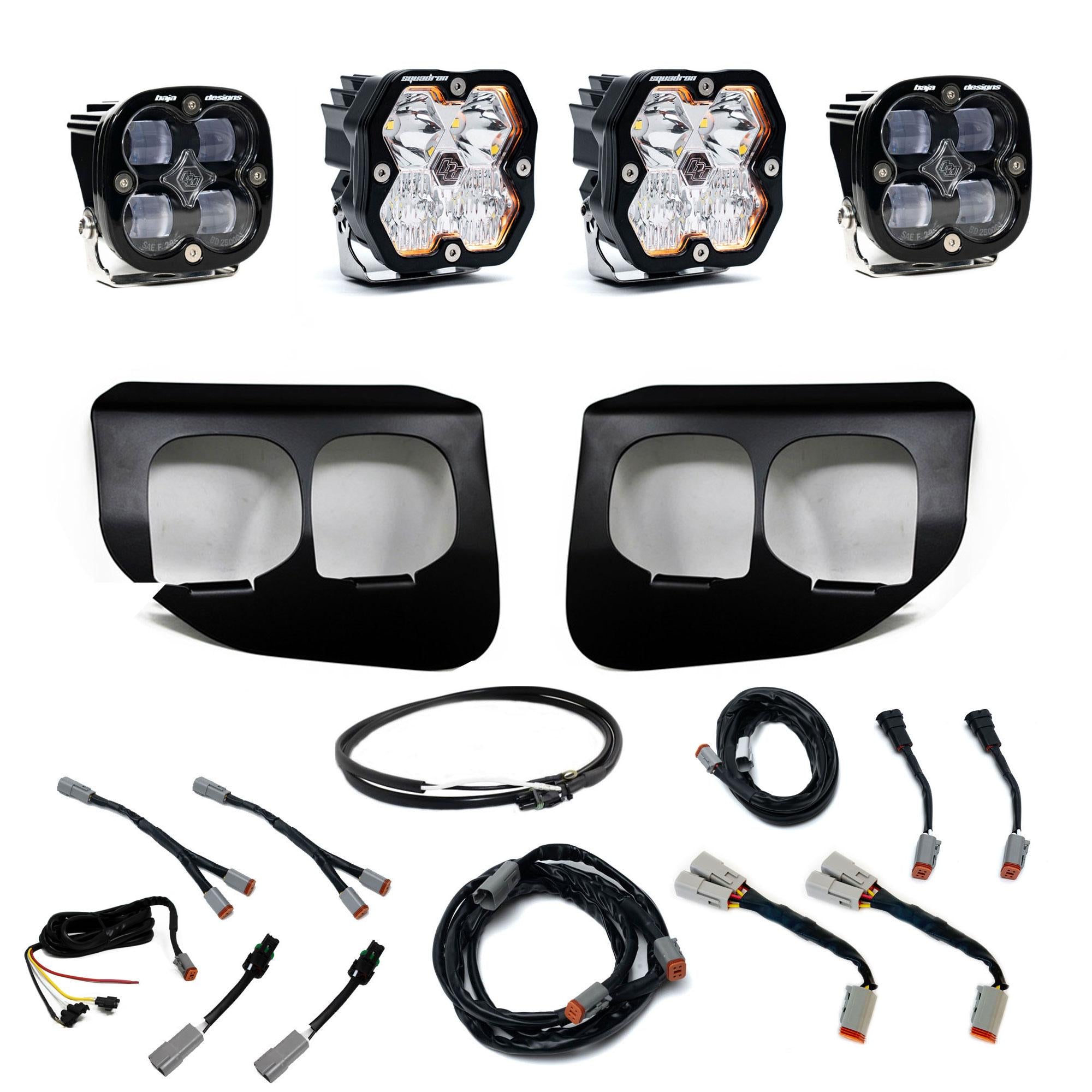 Squadron 2.0 Sport/Squadron SAE Dual Fog Pocket Light Kit - Ford 2020-22 F-250/350 Super Duty (Multi Pattern; Clear; Upfitter)