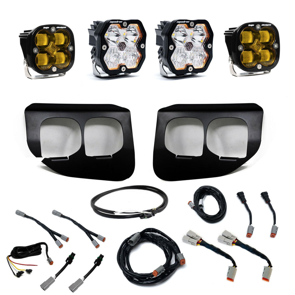 Squadron 2.0 Sport/Squadron SAE Dual Fog Pocket Light Kit - Ford 2020-22 F-250/350 Super Duty (Spot; Baja Amber; Upfitter)