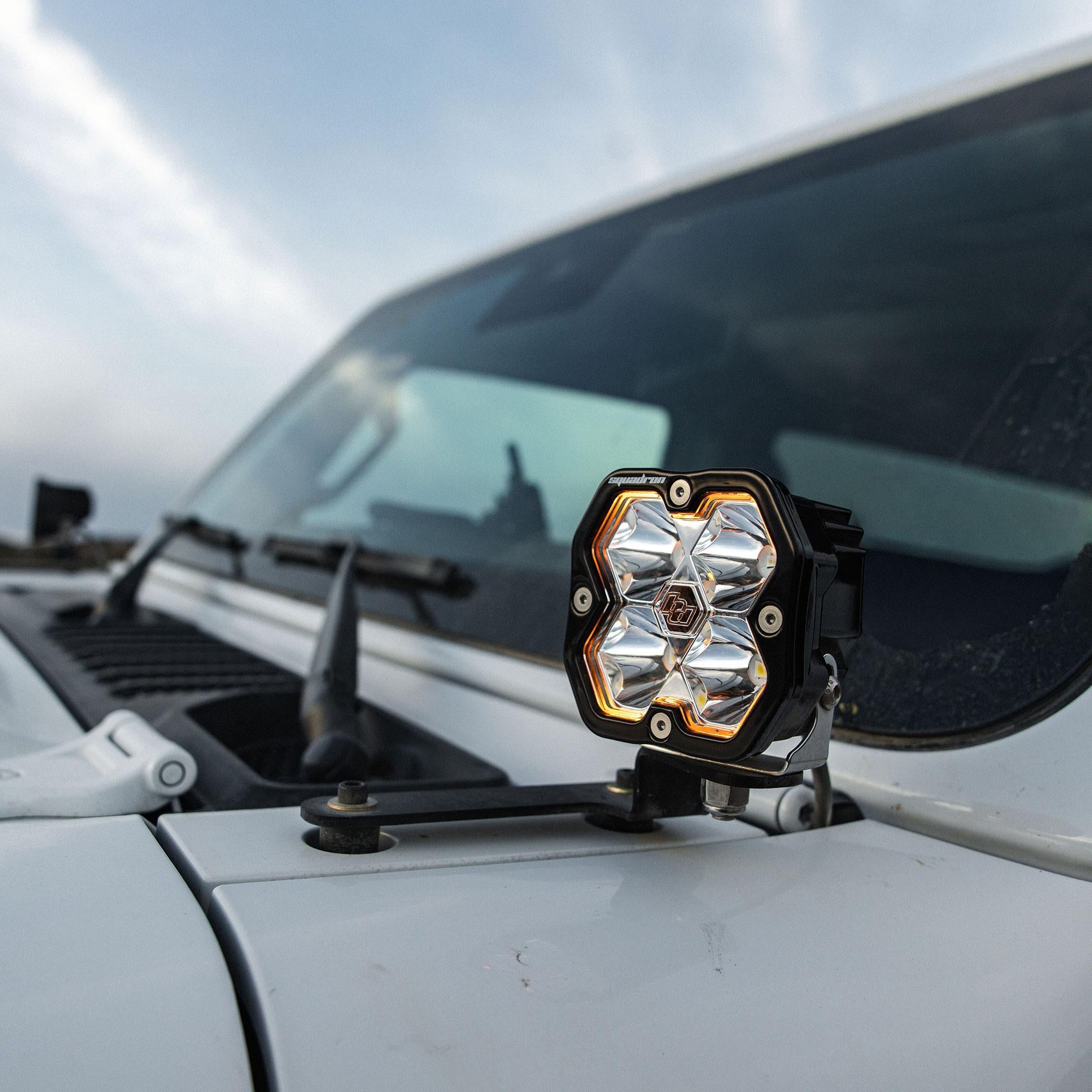 Squadron 2.0 Sport A-Pillar Light Kit - Jeep 2018-26 Wrangler JL; 2020-26 Gladiator JT (Spot; Clear; Toggle)