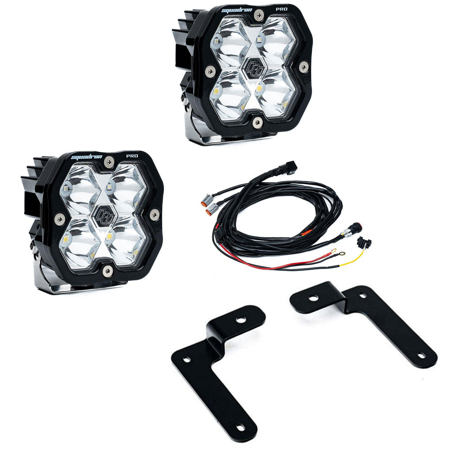 Squadron 2.0 Pro A-Pillar Light Kit - Jeep 2018-26 Wrangler JL; 2020-26 Gladiator JT (Spot; Clear; Toggle)