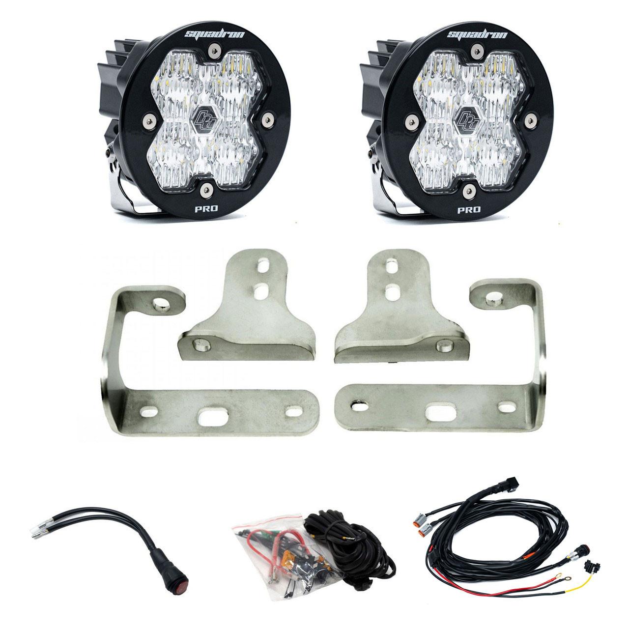 Squadron-R 2.0 Pro Fog Pocket Light Kit - Jeep 2018-26 Wrangler JL; 2020-26 Gladiator JT; Note: W/ OE Sport Bumper (Wide Cornering; Clear)