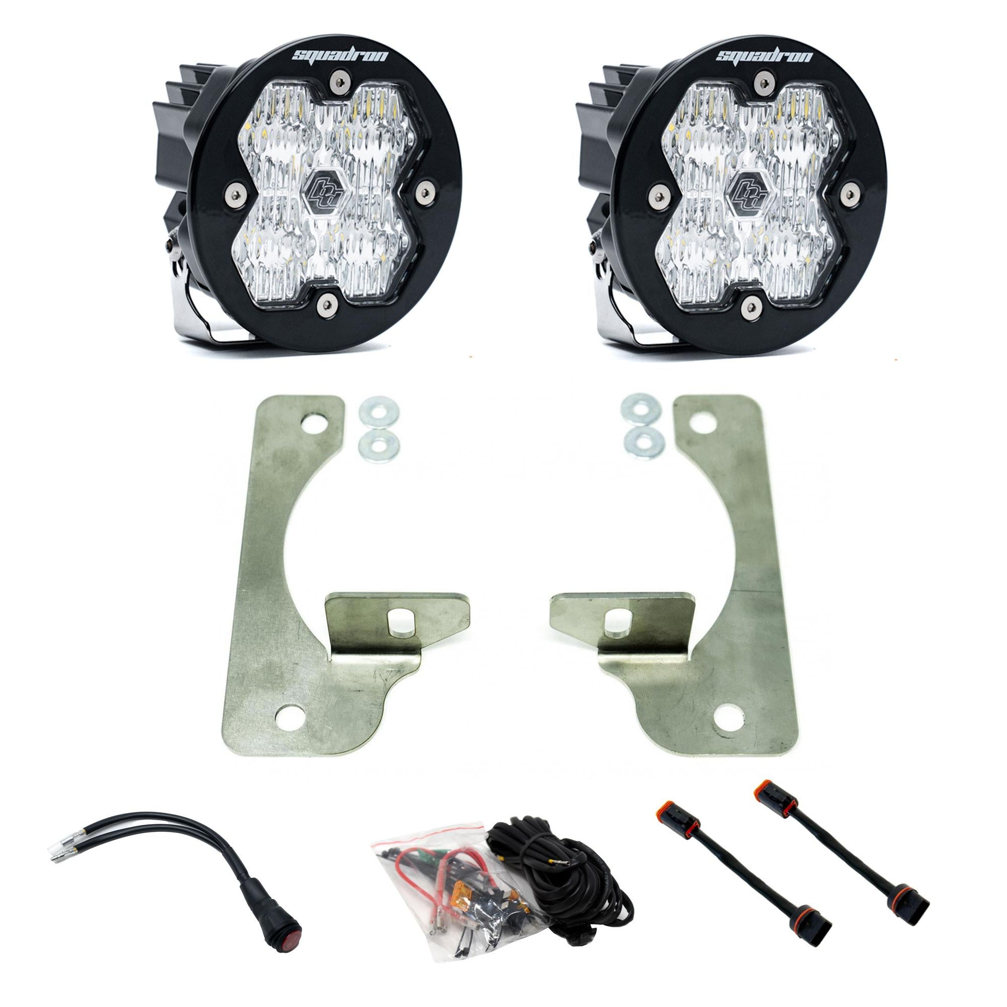 Squadron-R 2.0 Sport Fog Pocket Light Kit - Jeep 2018-26 Wrangler JL; 2020-26 Gladiator JT; Note: W/ OE Rubicon Bumper (Wide Cornering; Clear)