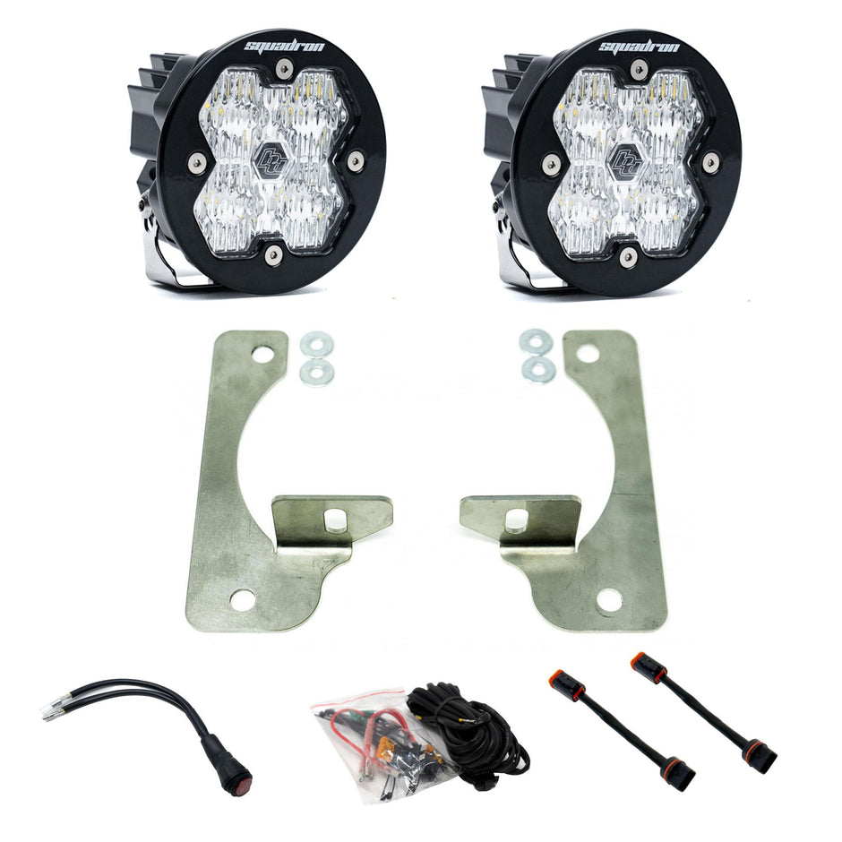Squadron-R 2.0 Sport Fog Pocket Light Kit - Jeep 2018-26 Wrangler JL; 2020-26 Gladiator JT; Note: W/ OE Rubicon Bumper (Wide Cornering; Clear)