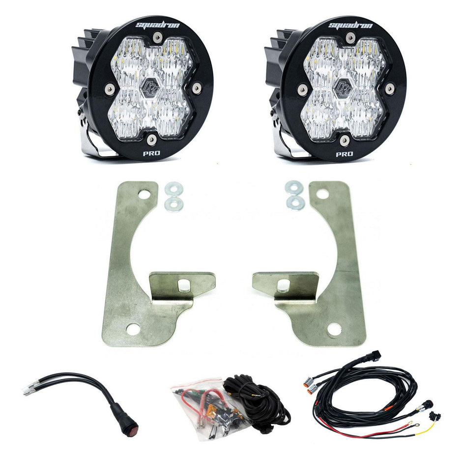 Squadron-R 2.0 Pro Fog Pocket Light Kit - Jeep 2018-26 Wrangler JL; 2020-26 Gladiator JT; Note: W/ OE Rubicon Bumper (Wide Cornering; Clear)