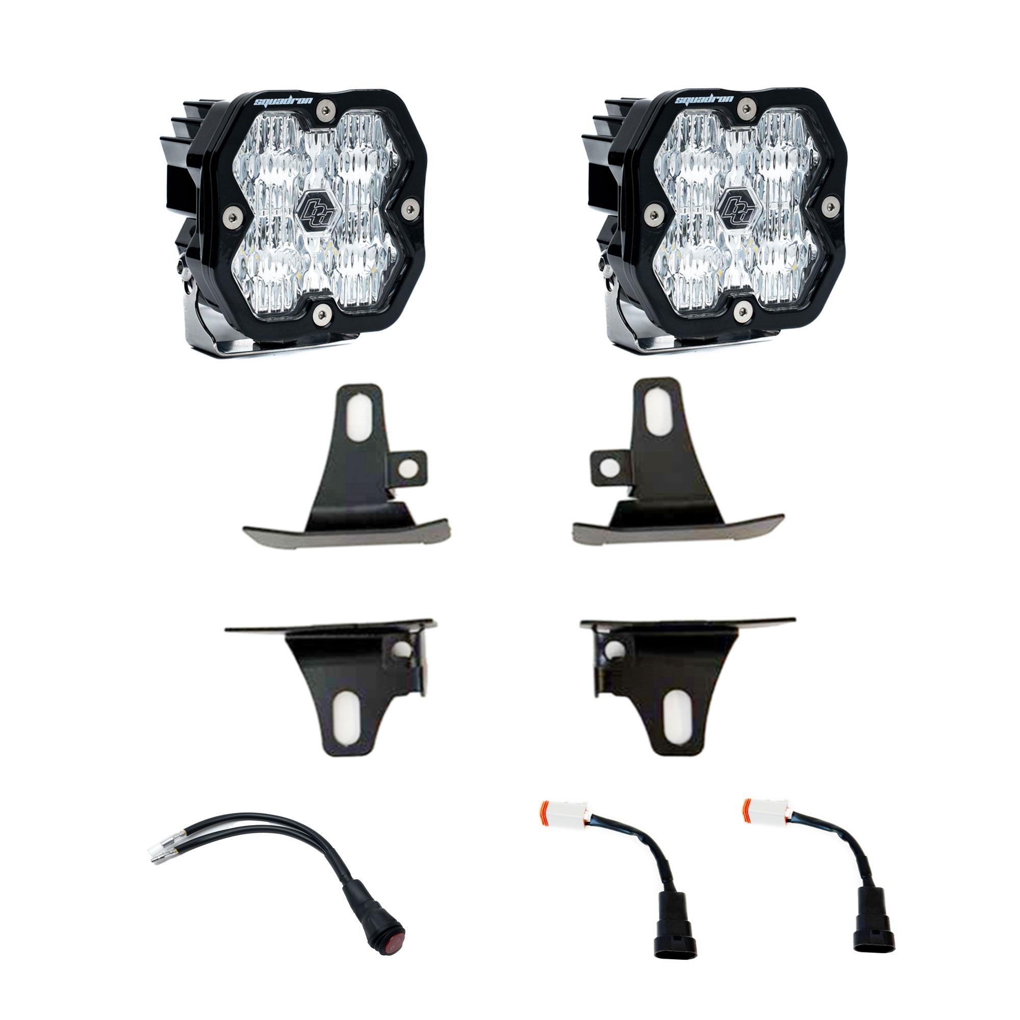 Squadron 2.0 Sport Fog Pocket Light Kit - Ford 2015-20 F-150; 2017-22 F-250/350 Super Duty (Wide Cornering; Clear)
