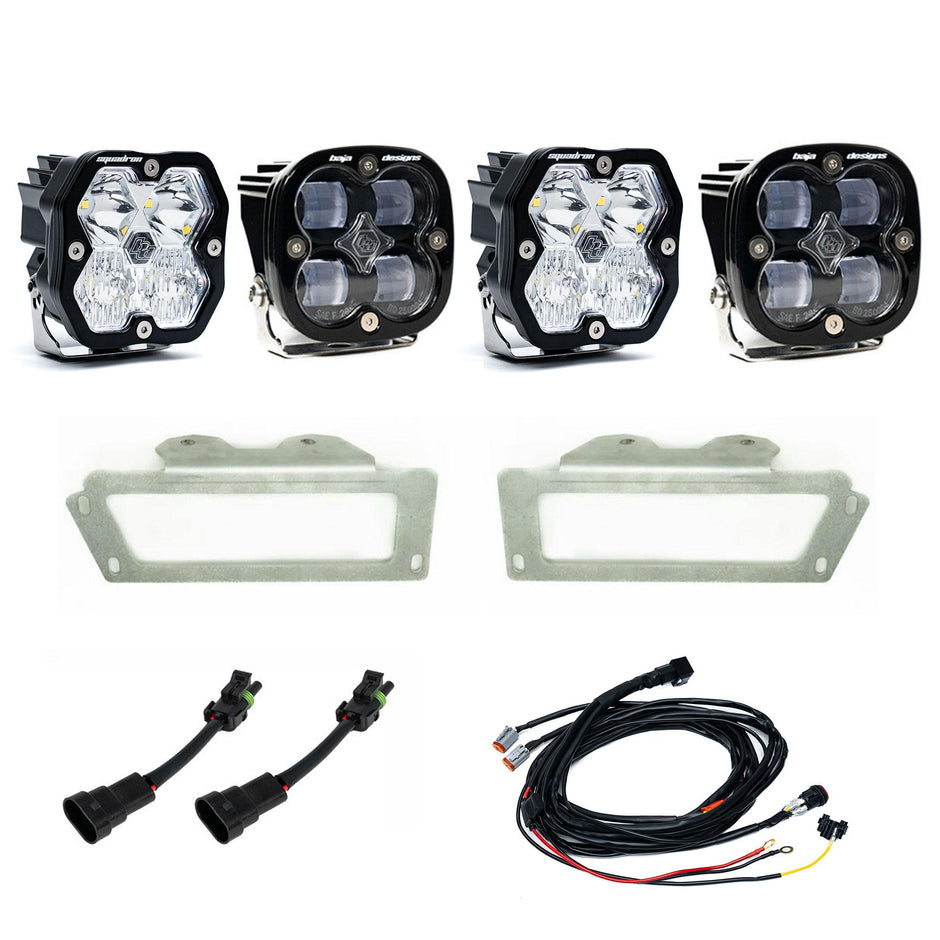 Squadron 2.0 Sport/Squadron SAE Dual Fog Pocket Light Kit - RAM 2009-12 1500; 2010-18 2500/3500 (Spot; Clear)