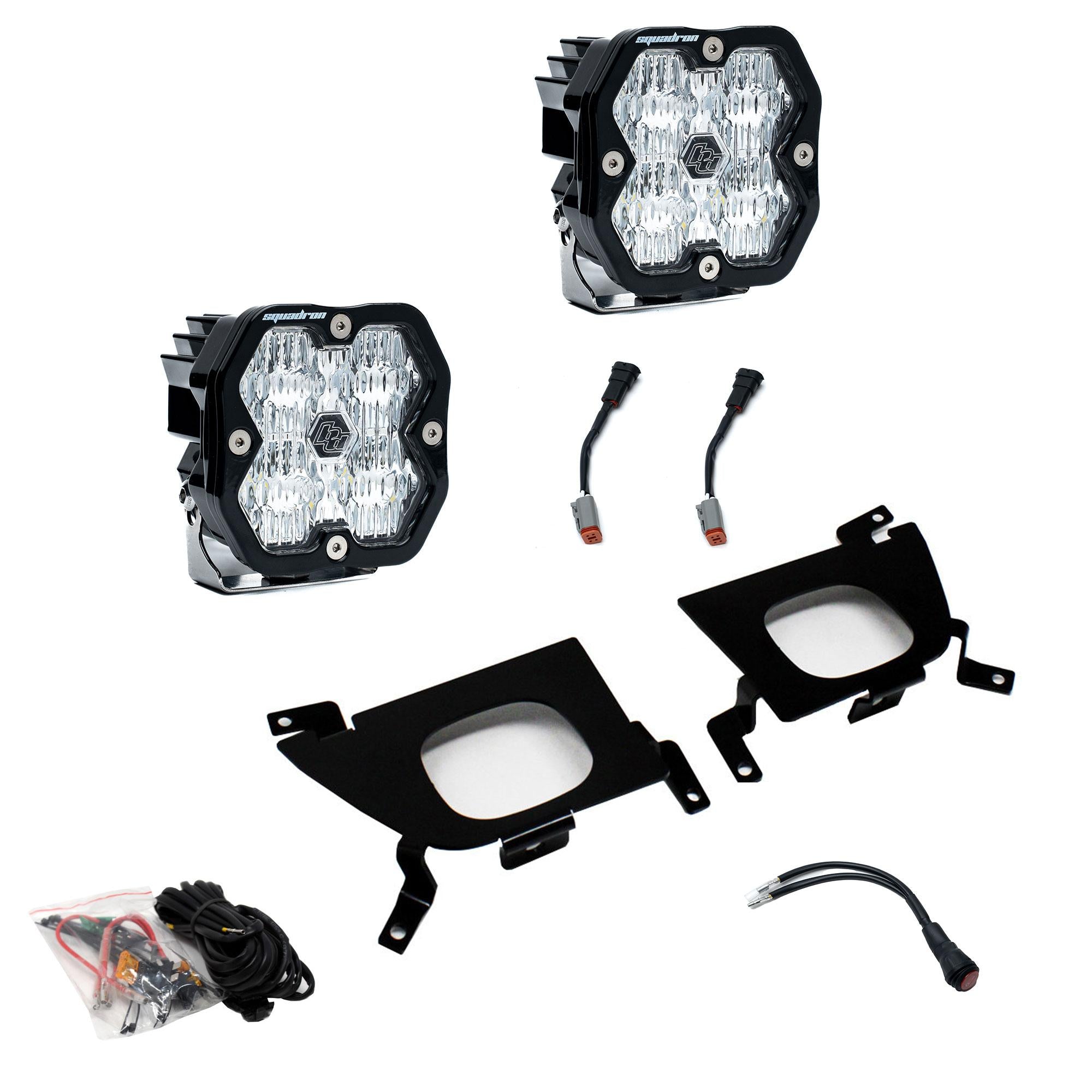 Squadron 2.0 Sport Fog Pocket Light Kit - Chevy 2019-22 Silverado 1500; 2020-22 2500HD/3500HD (Wide Cornering; Clear)