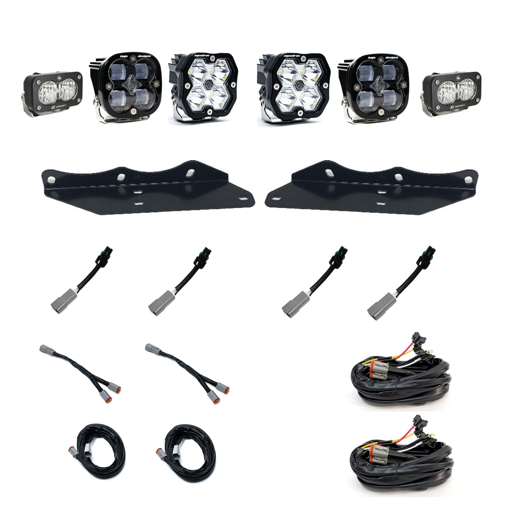 Squadron 2.0 Sport/Squadron SAE/S2 Sport Fog Pocket Light Kit - Ford 2017-20 F-150 Raptor (Multi Pattern/SAE Fog; Clear)