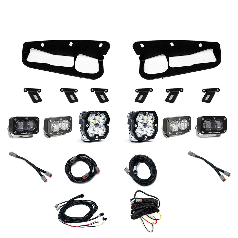 Squadron 2.0 Sport/S2 Sport/S2 SAE "Sportman" Fog Pocket Light Kit - Ford 2021-26 Bronco; 2022-24 Bronco Raptor; Note: W/ Steel Bumper (Multi Pattern/SAE Fog; Clear; Toggle)