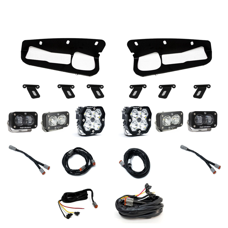 Squadron 2.0 Sport/S2 Sport/S2 SAE "Sportman" Fog Pocket Light Kit - Ford 2021-26 Bronco; 2022-24 Bronco Raptor; Note: W/ Steel Bumper (Multi Pattern/SAE Fog; Clear; Upfitter)