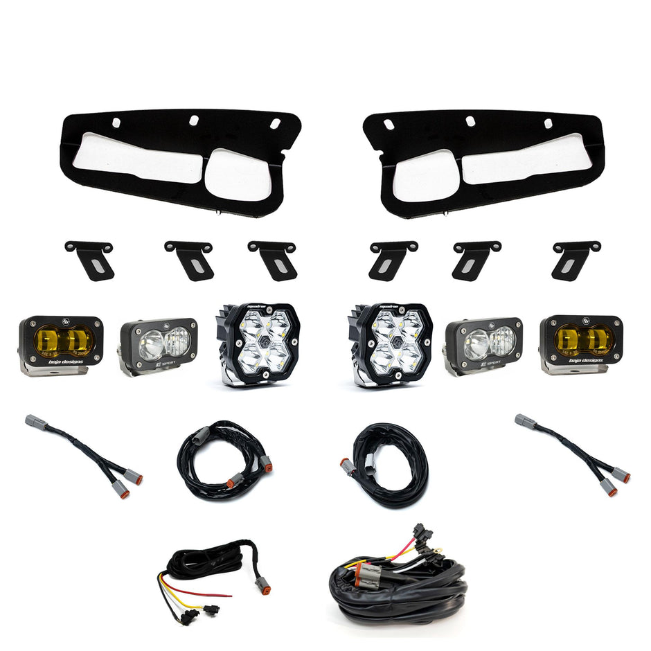 Squadron 2.0 Sport/S2 Sport/S2 SAE "Sportman" Fog Pocket Light Kit - Ford 2021-26 Bronco; 2022-24 Bronco Raptor; Note: W/ Steel Bumper (Multi Pattern/SAE Fog; Baja Amber; Upfitter)