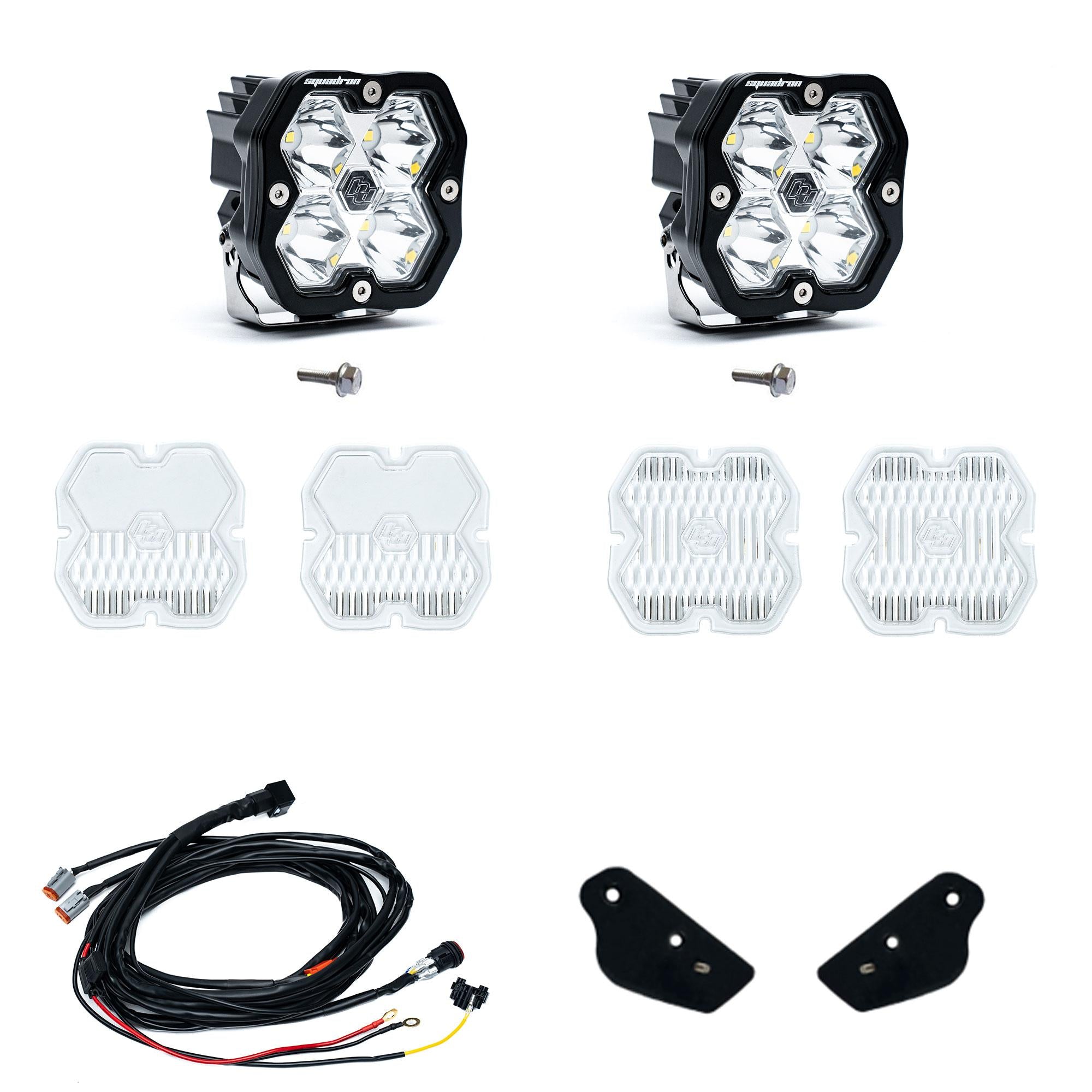 Squadron 2.0 Sport A-Pillar Light Kit - Ford 2021-26 Bronco; 2022-24 Bronco Raptor (Spot; Clear; Toggle)