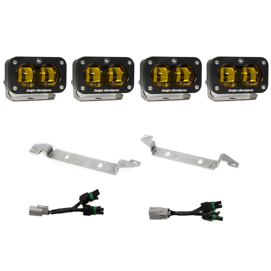 S2 SAE OEM Fog Light Replacement Kit - 2024-2026 Toyota Tacoma NOTE: TRD Pro/Trailhunter (Amber)