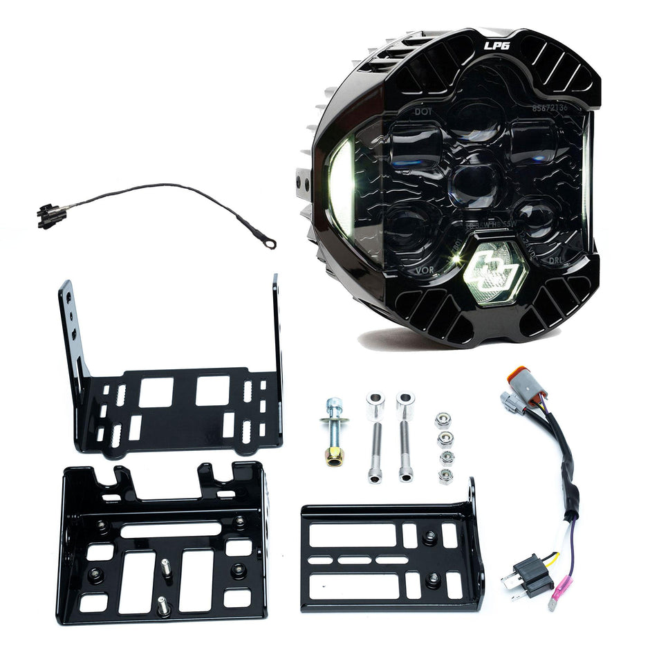 DOT LP6 LED Headlight Kit - 1982-2017 Harley Davidson Dyna/FXR/Softail (White)