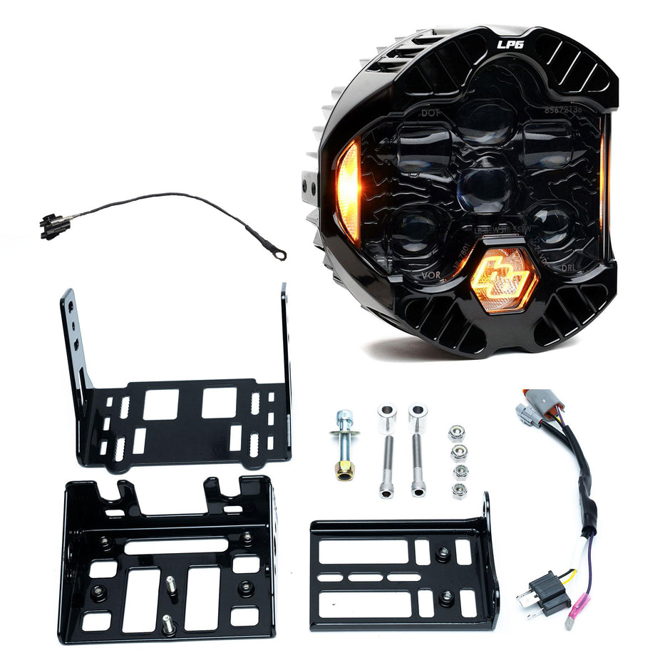 DOT LP6 LED Headlight Kit - 1982-2017 Harley Davidson Dyna/FXR/Softail (Amber)