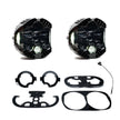 DOT LP6 LED Dual Headlight Kit - 1998-2013 Pre Rushmore Style Harley Davidson Road Glide (White)