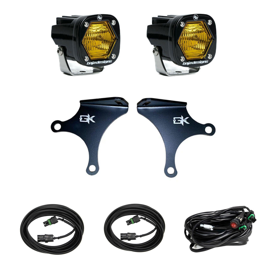 S1 Knuckle Pods Light Kit - 2007-2018 Jeep JK Wrangler (Baja Amber)