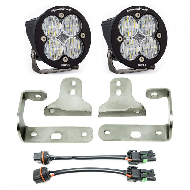 Squadron-R Pro Fog Pocket Kit - '20-26 Gladiator / '18-26 Wrangler JL; W/ OE Sport Bumper (Wide Cornering; Clear)