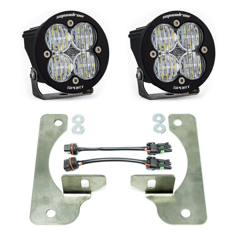 Squadron-R Sport Fog Pocket Kit - '20-26 Gladiator / '18-26 Wrangler JL; W/ OE Rubicon Bumper (Wide Cornering; Clear)