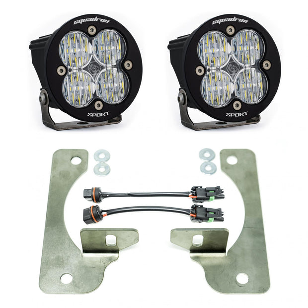 Squadron-R Sport Fog Pocket Kit - '20-26 Gladiator / '18-26 Wrangler JL; W/ OE Rubicon Bumper (Wide Cornering; Clear)