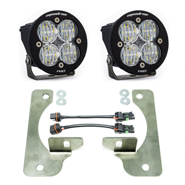 Squadron-R Pro Fog Pocket Kit - '20-26 Gladiator / '18-26 Wrangler JL; W/ OE Rubicon Bumper (Wide Cornering; Clear)