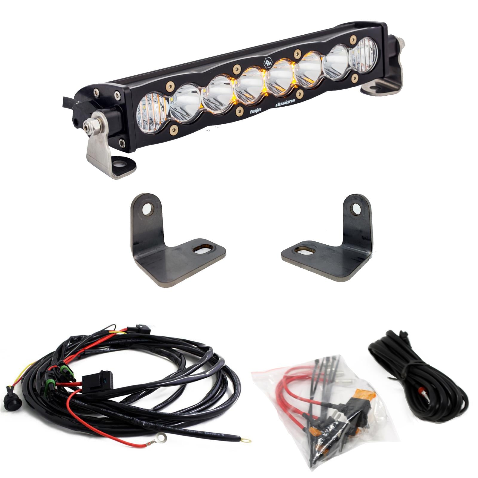 S8 10 Inch Hood Mount Kit - '16-18 RZR XP Turbo (Driving/Combo  Clear)