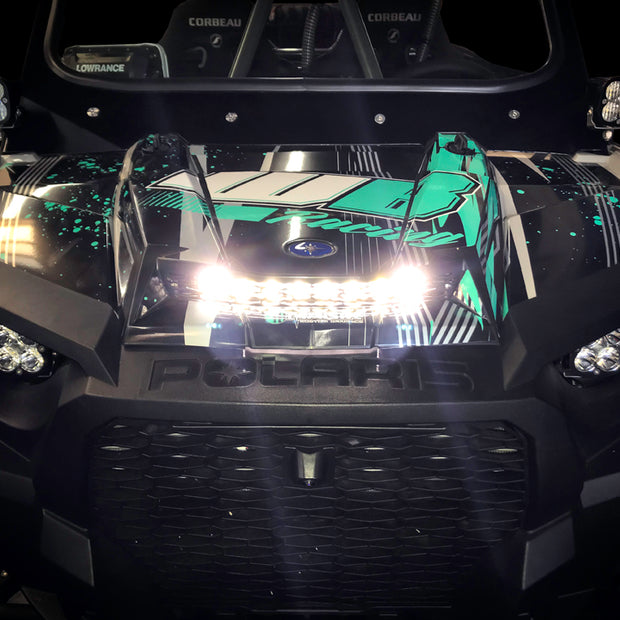 S8 10 Inch Hood Mount Kit - '16-18 RZR XP Turbo (Driving/Combo  Clear)