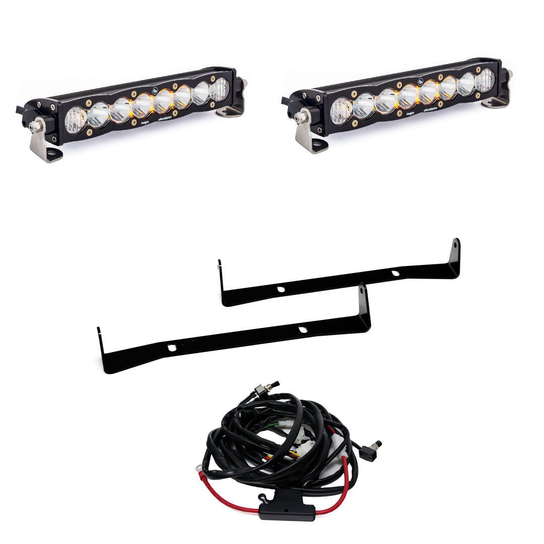 S8 Dual 10 Inch Grille Upper Kit - '14-18 4Runner (Driving/Combo; Clear)