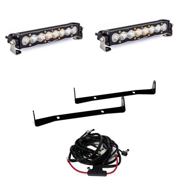 S8 Dual 10 Inch Grille Upper Kit - '14-18 4Runner (Driving/Combo; Clear)