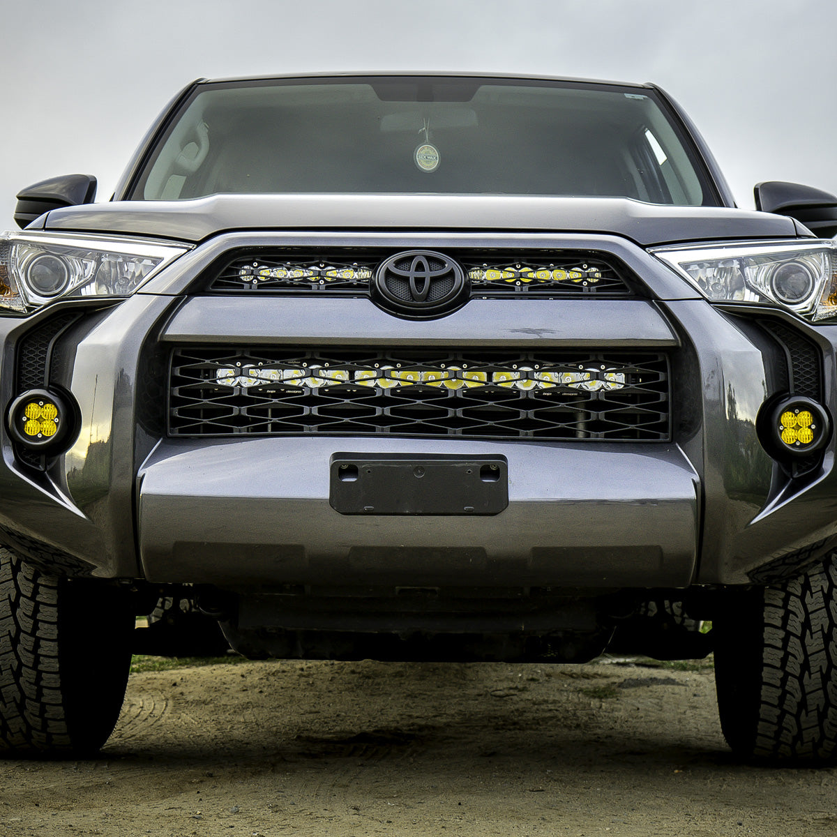 S8 Dual 10 Inch Grille Upper Kit - '14-18 4Runner (Driving/Combo; Clear)