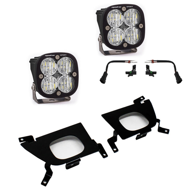 Squadron Sport Fog Pocket Kit - '19-22 Silverado 1500 / '20-22 2500HD/3500HD (Wide Cornering; Clear)