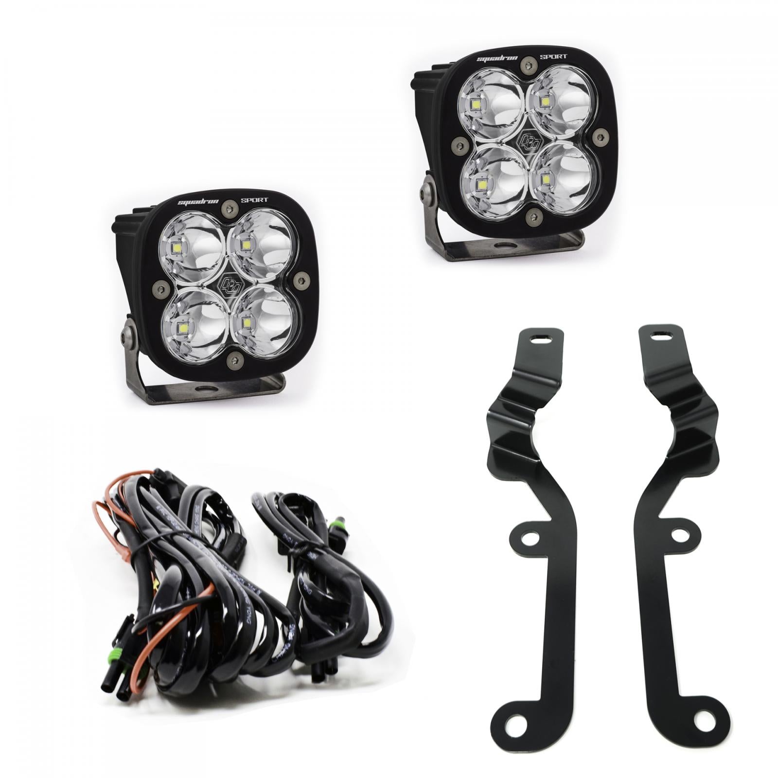 Squadron Sport A-Pillar Kit - '19-24 Silverado 1500 (Spot; Clear)