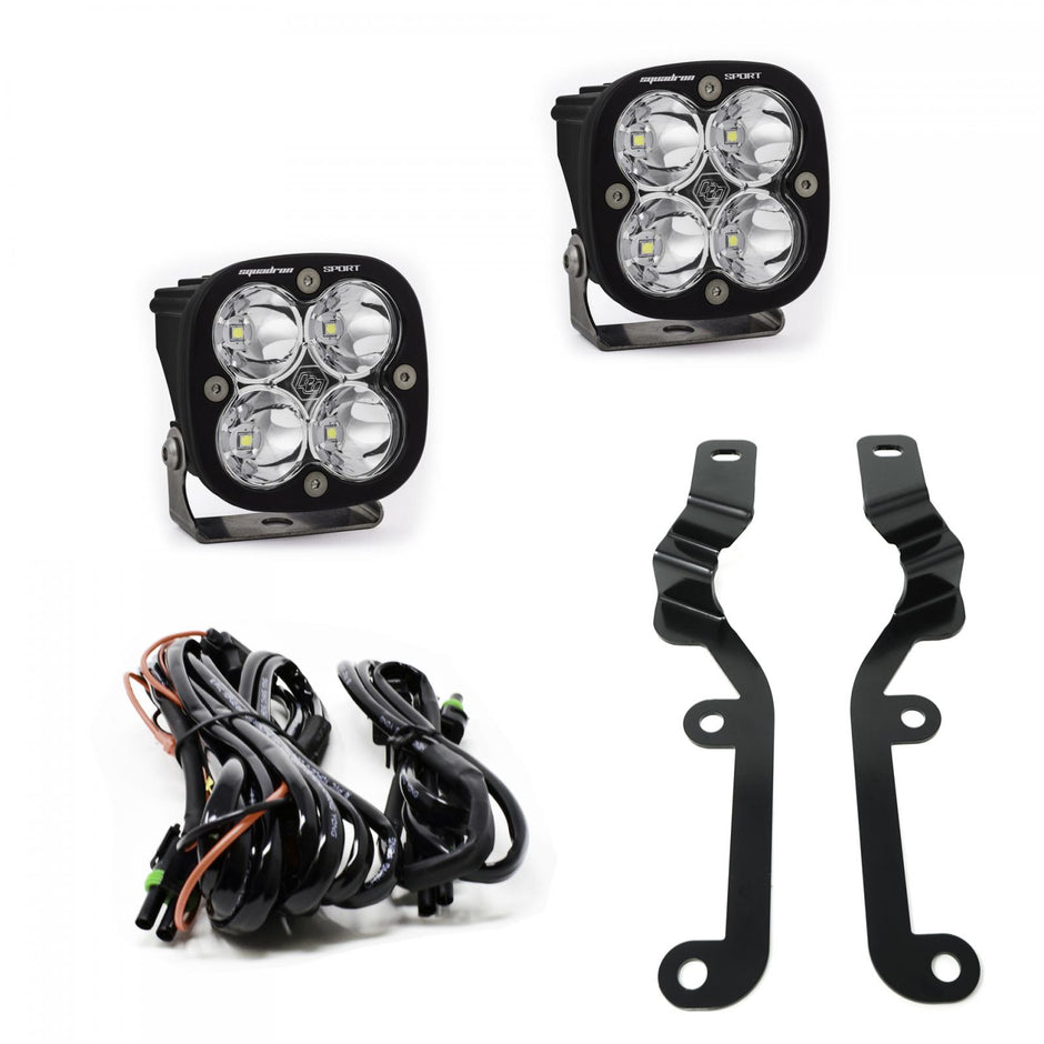 Squadron Sport A-Pillar Kit - '19-24 Silverado 1500 (Spot; Clear)