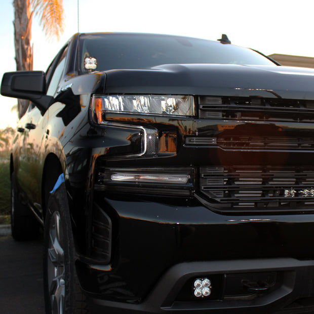 Squadron SAE Fog Pocket Kit - '19-22 Silverado 1500 / '20-22 2500HD/3500HD (SAE Fog; Clear)