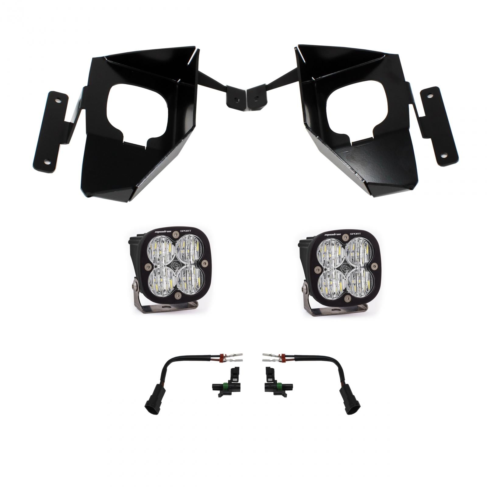Squadron Sport Fog Pocket Kit - '16-18 Silverado 1500 (Wide Cornering; Clear)