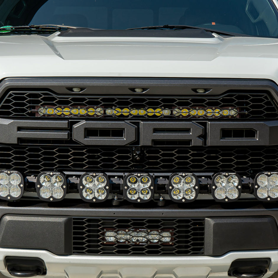 S8 30 Inch Grille Upper Kit - '17-20 F-150 Raptor (Driving/Combo; Clear)