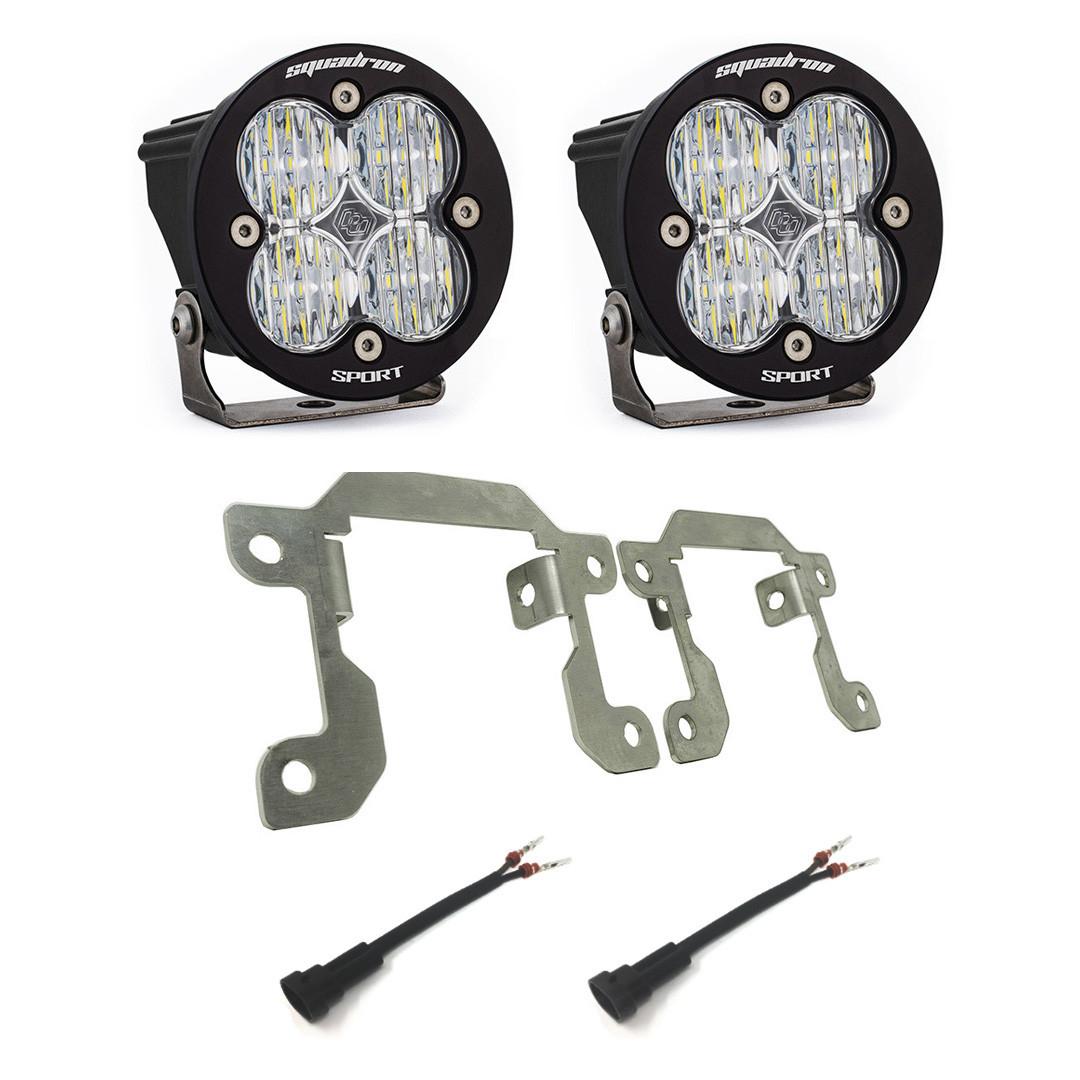 Squadron Sport Fog Pocket Kit - '19-23 Ranger; '21-25 Bronco W/ OE Plastic Bumper (Wide Cornering; Clear)