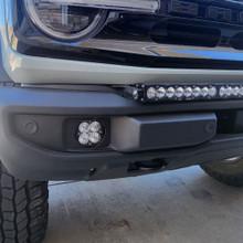 Squadron Pro Fog Pocket Kit - '19-23 Ranger; '21-25 Bronco W/ OE Plastic Bumper (Wide Cornering; Clear)