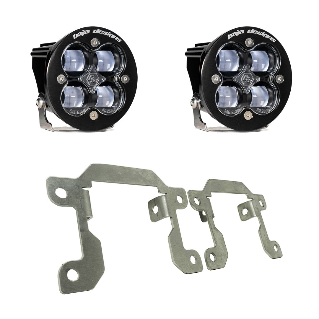 Squadron SAE Fog Pocket Kit - '19-23 Ranger; '21-25 Bronco W/ OE Plastic Bumper (SAE Fog; Clear)
