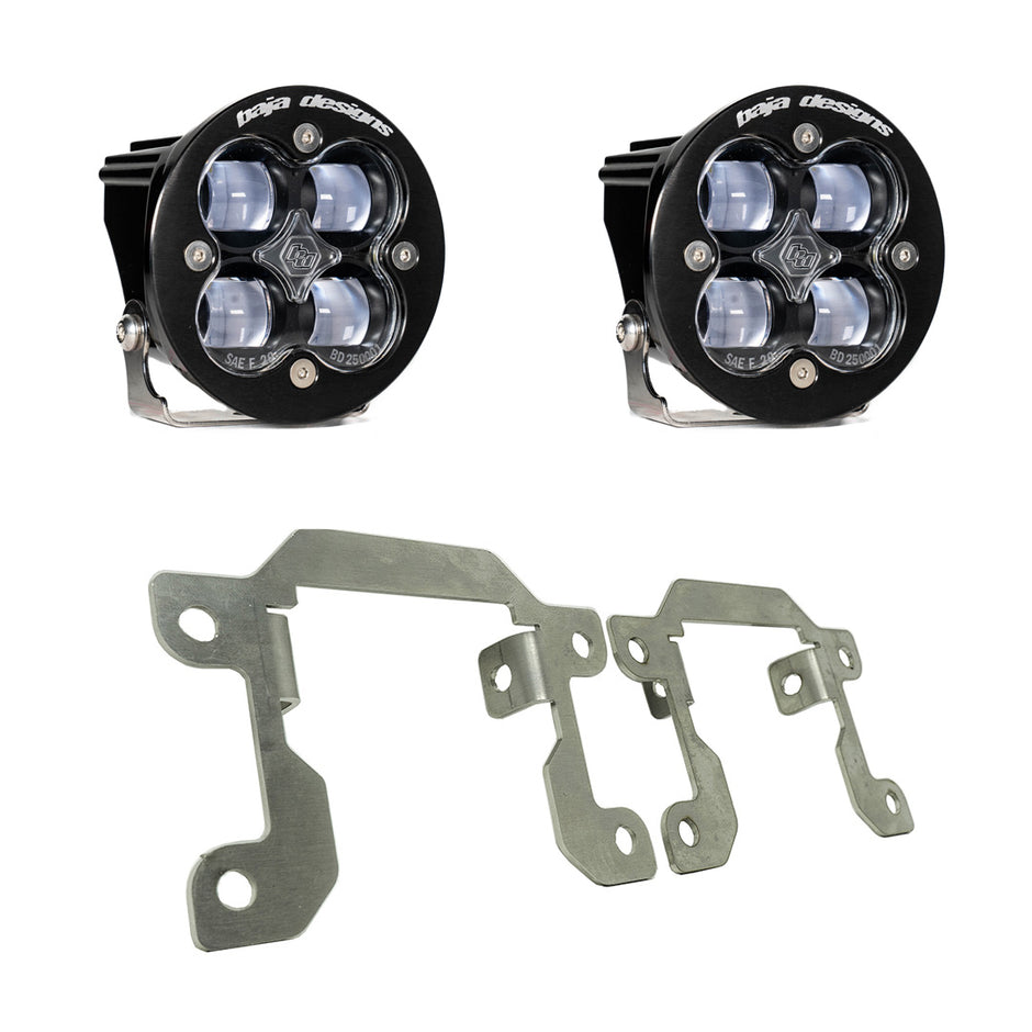 Squadron SAE Fog Pocket Kit - '19-23 Ranger; '21-25 Bronco W/ OE Plastic Bumper (SAE Fog; Clear)