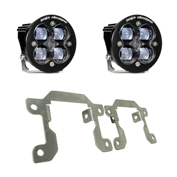 Squadron SAE Fog Pocket Kit - '19-23 Ranger; '21-25 Bronco W/ OE Plastic Bumper (SAE Fog; Clear)