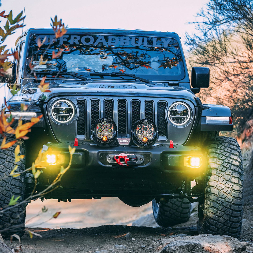 Squadron-R SAE Fog Pocket Kit - '20-26 Gladiator / '18-26 Wrangler JL; W/ OE Rubicon Bumper (SAE Fog; Clear)