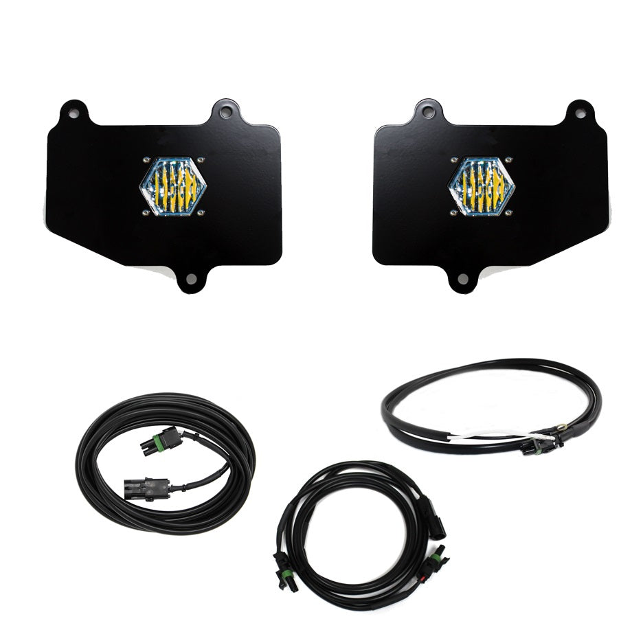 S1 Dual Reverse Kit - '20-26 Gladiator; W/ OE Bumper (Wide Cornering; Clear; Upfitter Wiring)