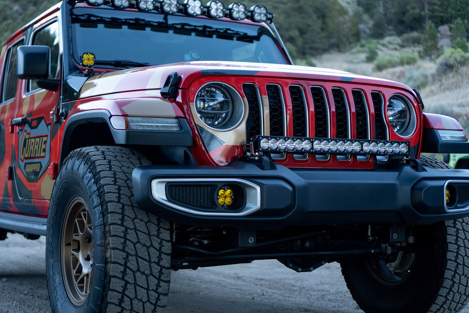 OnX6+ 30 Inch Bumper Kit - '20-26 Gladiator / '18-26 Wrangler JL; W/ OE Plastic Bumper (Driving/Combo; Clear; Upfitter Wiring)