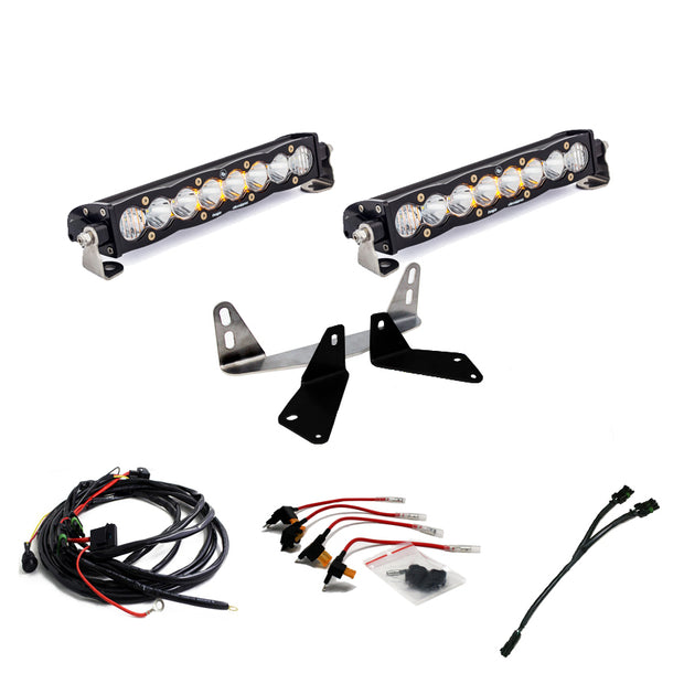 S8 Dual 10 Inch Grille Kit - '18-20 F-150 (Driving/Combo; Clear)