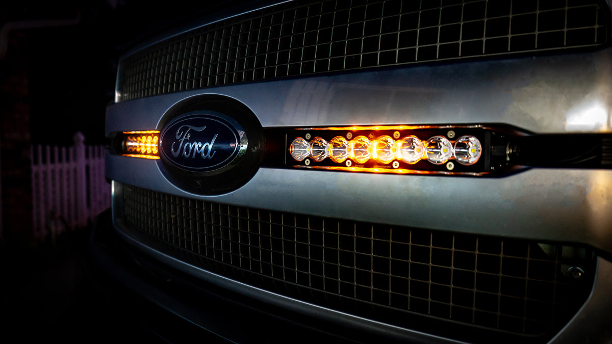 S8 Dual 10 Inch Grille Kit - '18-20 F-150 (Driving/Combo; Clear)