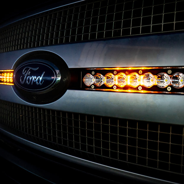 S8 Dual 10 Inch Grille Kit - '18-20 F-150 (Driving/Combo; Clear)