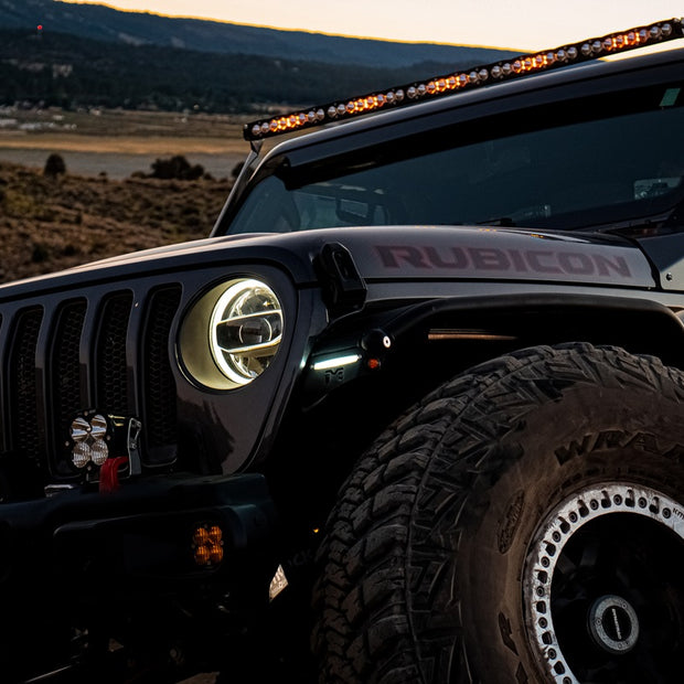 S8 50 Inch Roof Mount Kit - '20-26 Gladiator / '18-26 Wrangler JL; Exc. Rubicon 392 (Driving/Combo; Clear; Upfitter Wiring)